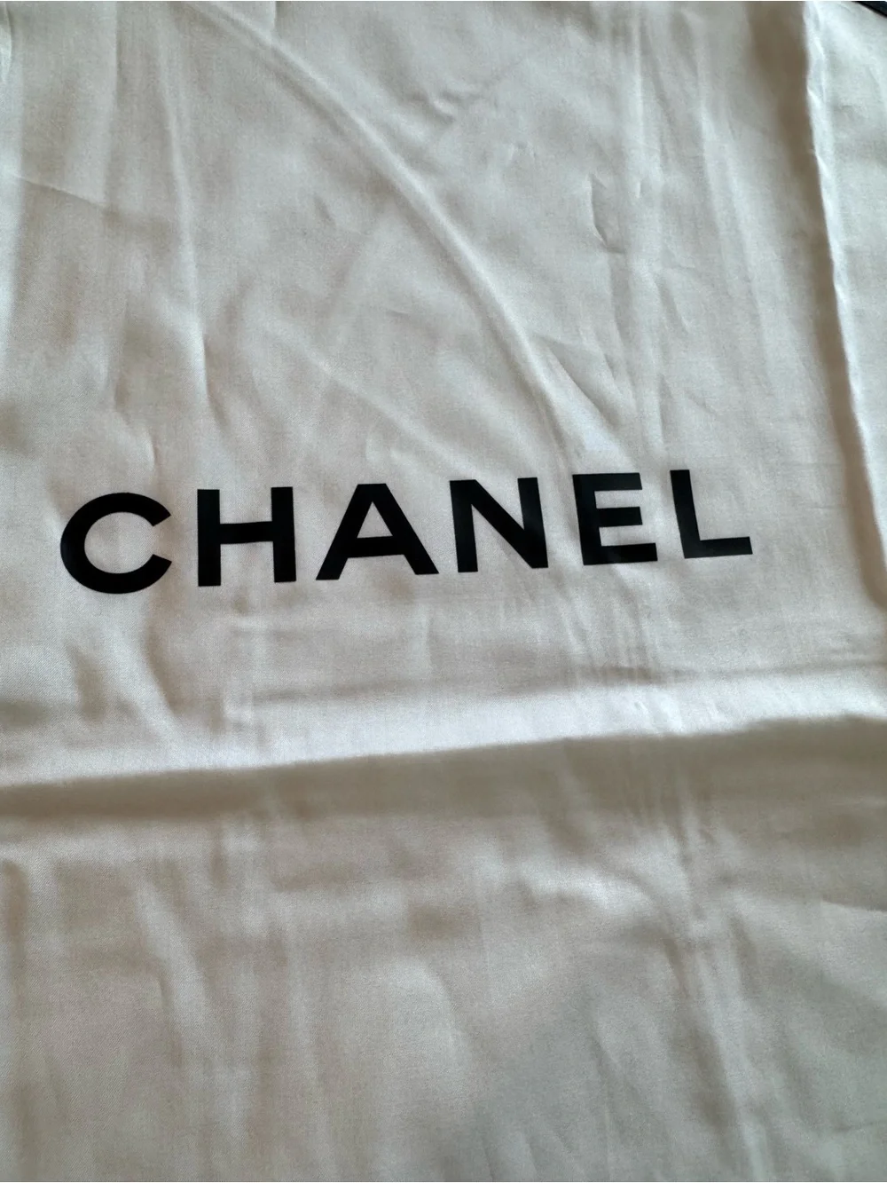 Authentic Chanel Short White Linen Garment Bag New